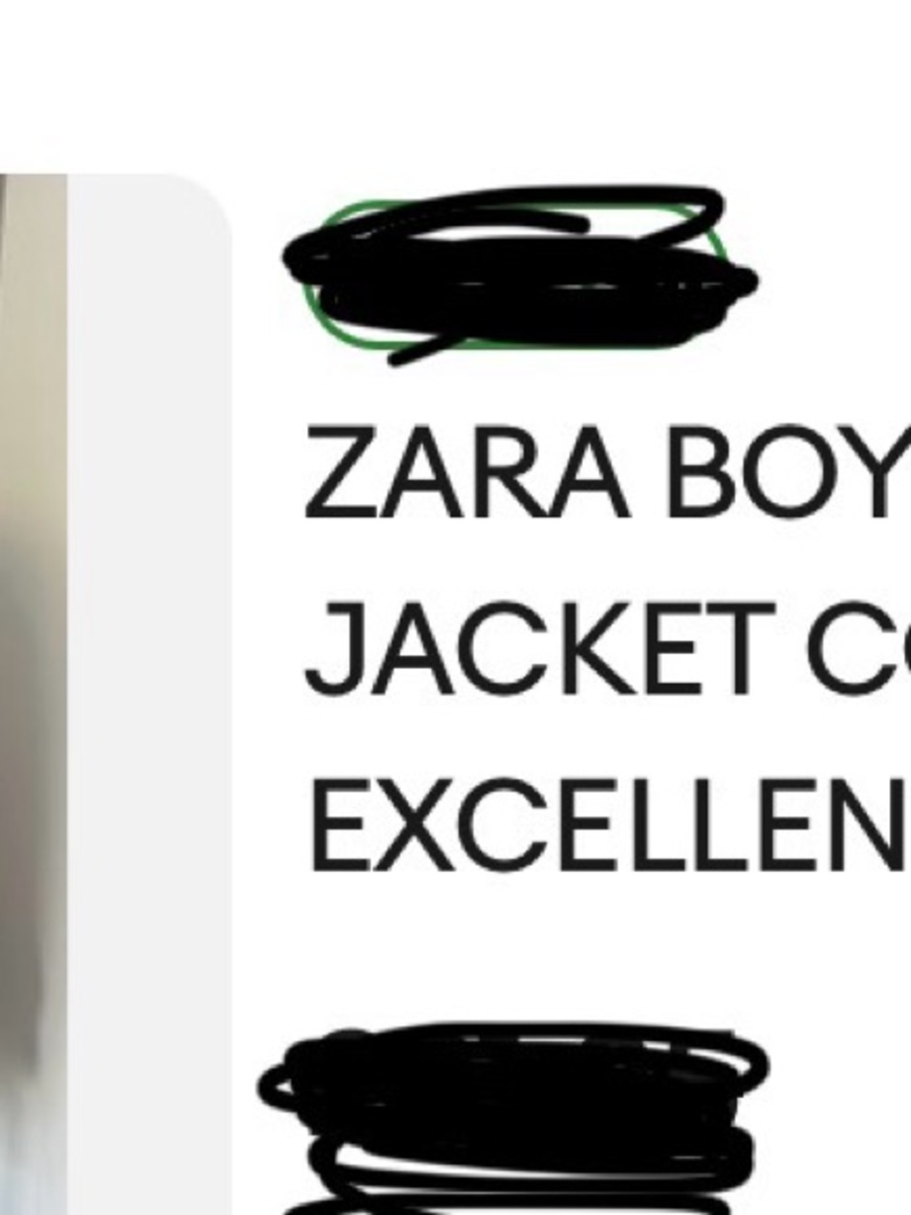 ZARA Hooded Jacket in Mustard and Charcoal ultra leather sleeves
